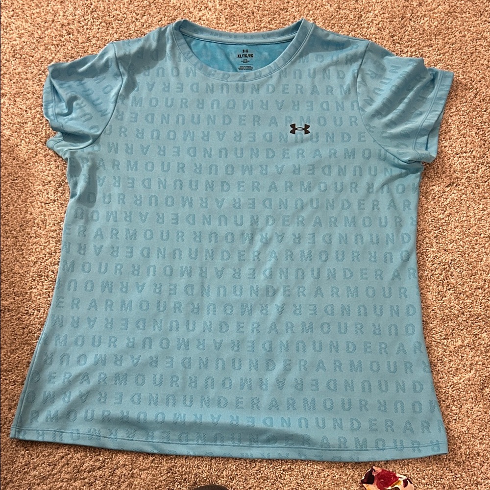 Under Armour Light Blue Logo Tee